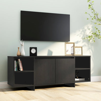 TV-taso musta 130x35x50 cm lastulevy
