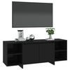 TV-taso musta 130x35x50 cm lastulevy