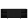 TV-taso musta 130x35x50 cm lastulevy