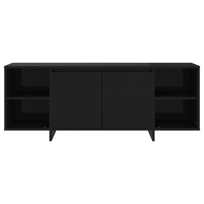 TV-taso musta 130x35x50 cm lastulevy