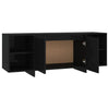 TV-taso musta 130x35x50 cm lastulevy