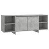 TV-taso betoninharmaa 130x35x50 cm lastulevy
