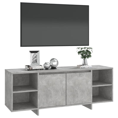 TV-taso betoninharmaa 130x35x50 cm lastulevy
