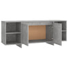 TV-taso betoninharmaa 130x35x50 cm lastulevy