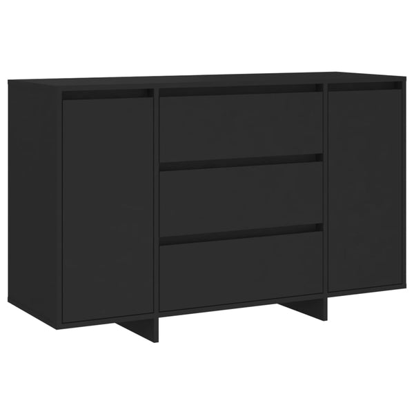 Musta senkki Pasuica 120x41x75cm (3 vetolaatikkoa puinen)