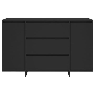 Senkki 3 vetolaatikkoa musta 120x41x75 cm tekninen puu