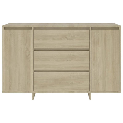 Senkki 3 vetolaatikolla Sonoma-tammi 120x41x75 cm tekninen puu