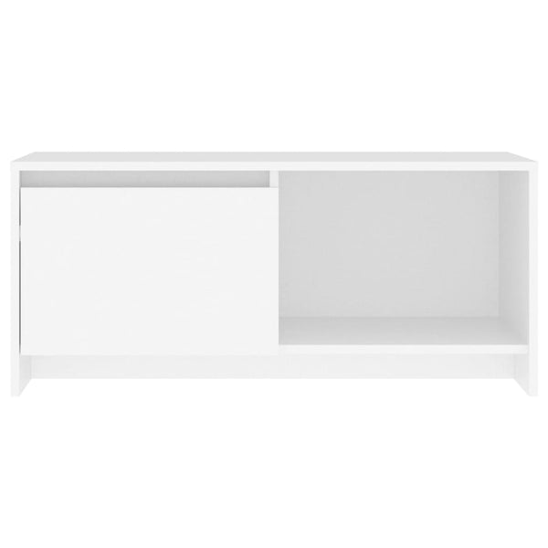 TV-taso valkoinen 90x35x40 cm lastulevy