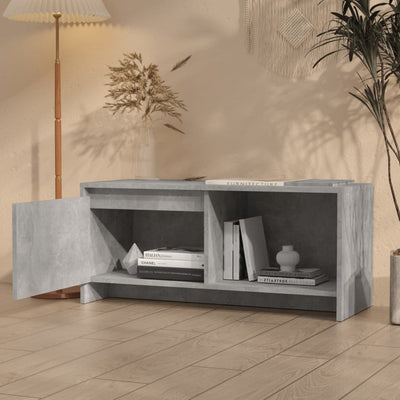 TV-taso betoninharmaa 90x35x40 cm tekninen puu