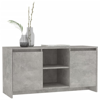 TV-taso betoninharmaa 102x37,5x52,5 cm tekninen puu