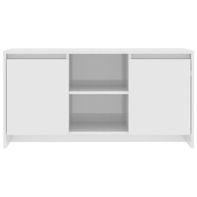 TV-taso korkeakiilto valkoinen 102x37,5x52,5 cm lastulevy