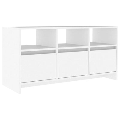 TV-taso valkoinen 102x37,5x52,5 cm tekninen puu