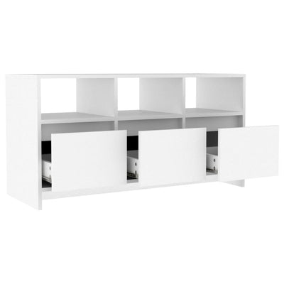 TV-taso valkoinen 102x37,5x52,5 cm tekninen puu