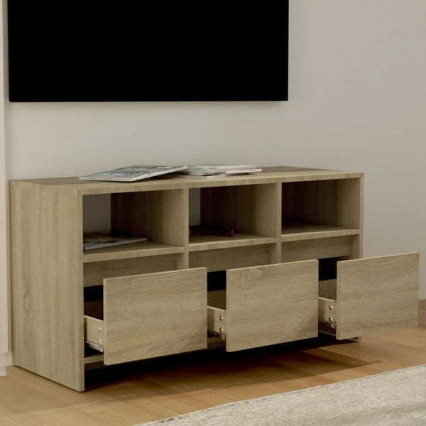 TV-taso Sonoma-tammi 102x37,5x52,5 cm tekninen puu