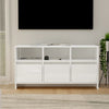 TV-taso korkeakiilto valkoinen 102x37,5x52,5 cm lastulevy