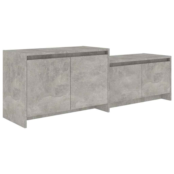 TV-taso betoninharmaa 146,5x35x50 cm tekninen puu