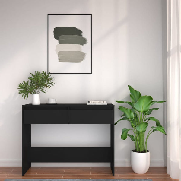 Konsolipöytä musta 100x35x76,5 cm tekninen puu