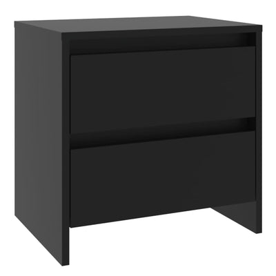 Yöpöydät 2 kpl musta 45x34,5x44,5 cm lastulevy