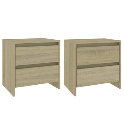 Yöpöydät 2 kpl Sonoma-tammi 45x34,5x44,5 cm tekninen puu