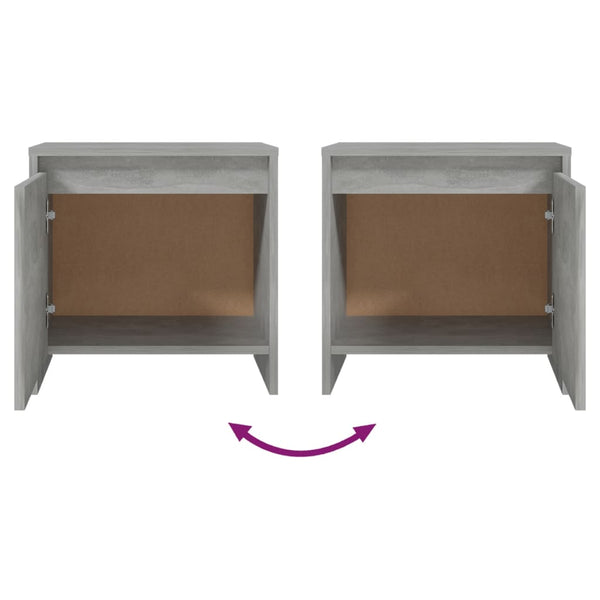 Yöpöytä betoninharmaa 45x34x44,5 cm tekninen puu