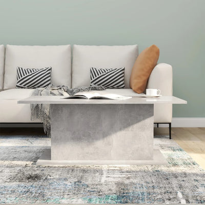 Sohvapöytä betoninharmaa 102x55,5x40 cm lastulevy