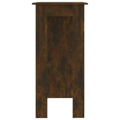 Baaripöytä hyllyllä savutammi 102x50x103,5 cm tekninen puu