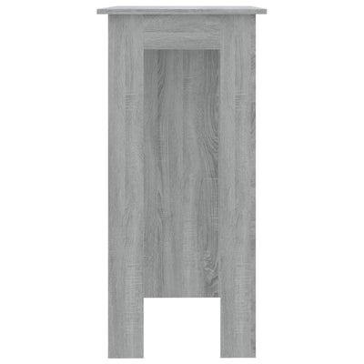 Baaripöytä hyllyllä harmaa Sonoma 102x50x103,5 cm tekninen puu