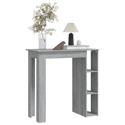 Baaripöytä hyllyllä harmaa Sonoma 102x50x103,5 cm tekninen puu