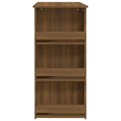 Baaripöytä telineellä ruskea tammi 102x50x103,5 cm tekninen puu