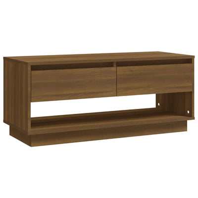 TV-taso ruskea tammi 102x41x44 cm tekninen puu