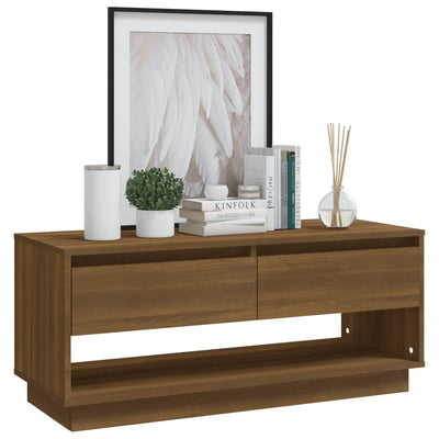 TV-taso ruskea tammi 102x41x44 cm tekninen puu