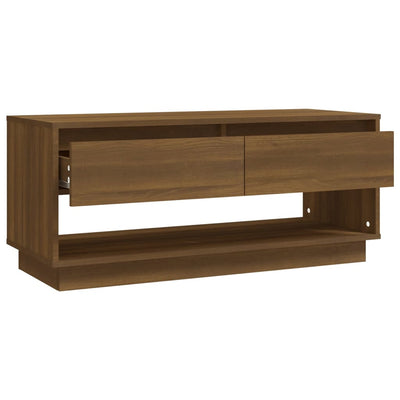 TV-taso ruskea tammi 102x41x44 cm tekninen puu