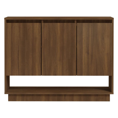 Senkki ruskea tammi 97x31x75 cm lastulevy