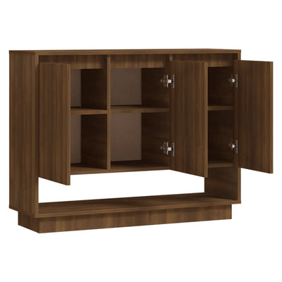 Senkki ruskea tammi 97x31x75 cm lastulevy