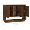 Senkki ruskea tammi 97x31x75 cm lastulevy