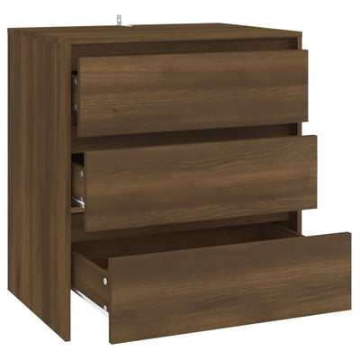 Senkki ruskea tammi 70x41x75 cm tekninen puu