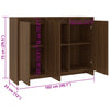 Senkki ruskea tammi 102x33x75 cm lastulevy