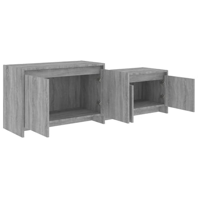 TV-taso harmaa Sonoma 146,5x35x50 cm tekninen puu