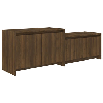 TV-taso ruskea tammi 146,5x35x50 cm tekninen puu