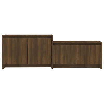 TV-taso ruskea tammi 146,5x35x50 cm tekninen puu