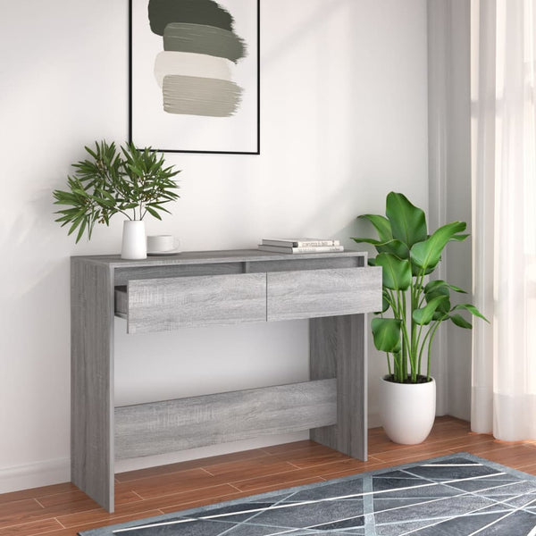 Konsolipöytä harmaa Sonoma 100x35x76,5 cm tekninen puu