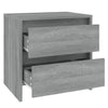 Yöpöydät 2 kpl harmaa Sonoma 45x34,5x44,5 cm lastulevy