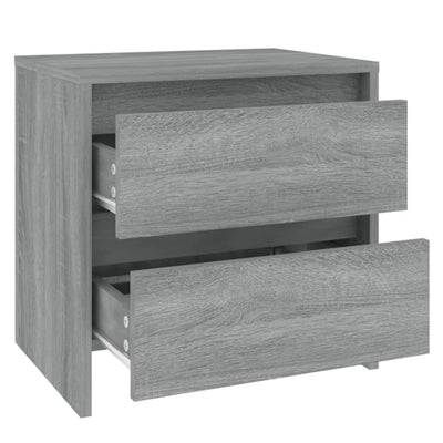 Yöpöydät 2 kpl harmaa Sonoma 45x34,5x44,5 cm lastulevy
