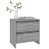 Yöpöydät 2 kpl harmaa Sonoma 45x34,5x44,5 cm lastulevy