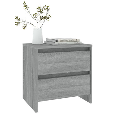 Yöpöydät 2 kpl harmaa Sonoma 45x34,5x44,5 cm lastulevy