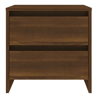 Yöpöydät 2 kpl ruskea tammi 45x34,5x44,5 cm tekninen puu