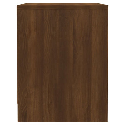 Yöpöydät 2 kpl ruskea tammi 45x34x44,5 cm lastulevy