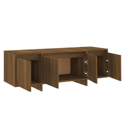 TV-taso ruskea tammi 120x30x40,5 cm lastulevy