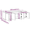 TV-taso ruskea tammi 120x30x40,5 cm lastulevy