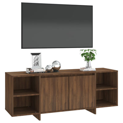 TV-taso ruskea tammi 130x35x50 cm lastulevy